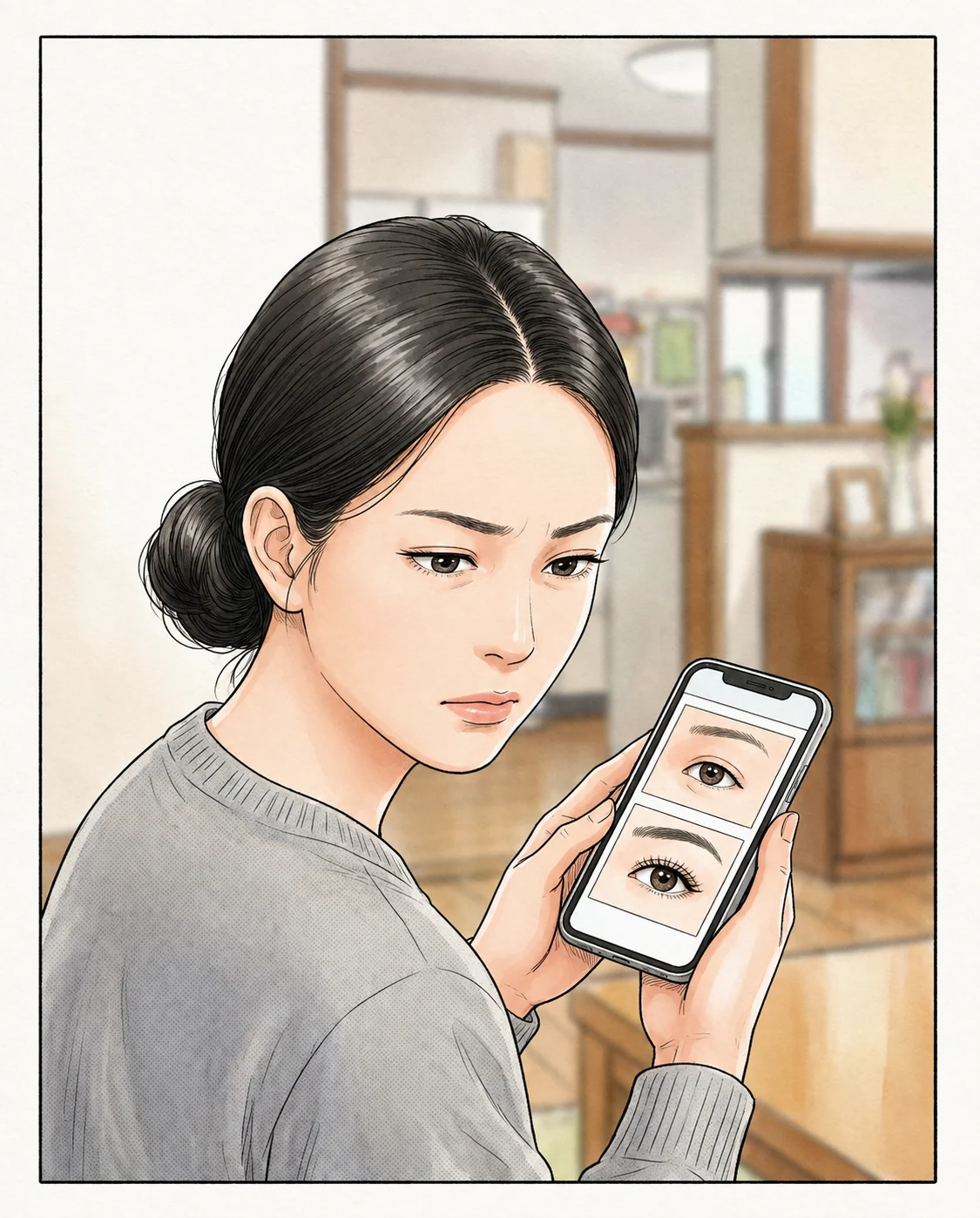 モデル施術の写真を共有して振り返る