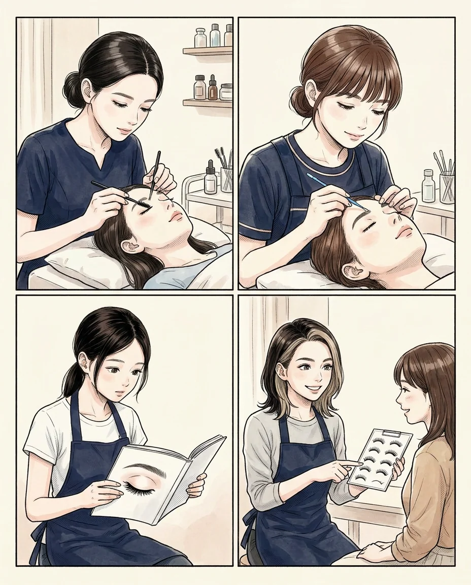 新しい働き方へ踏み出すアイリストの漫画